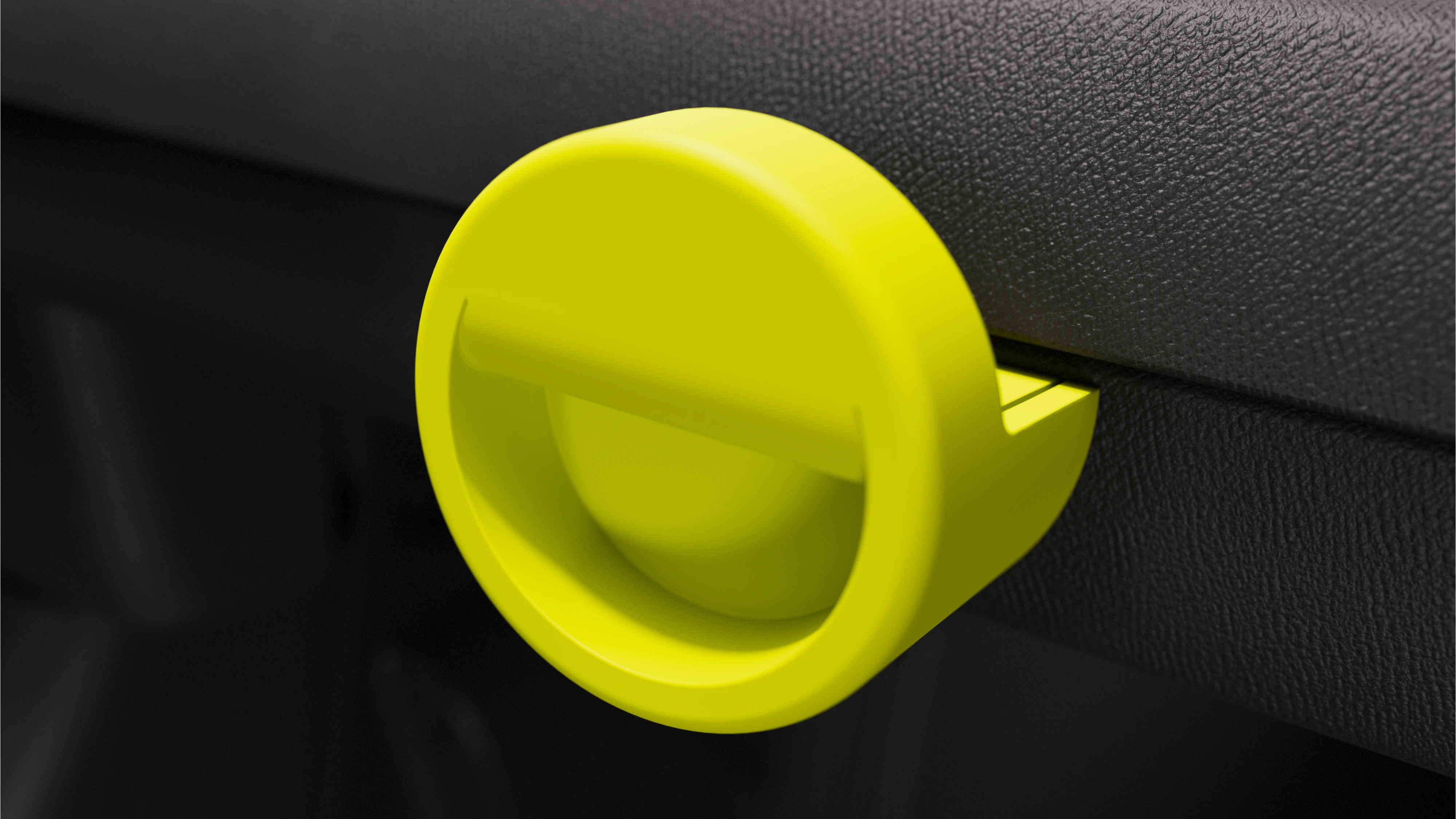 Close-up interior Detailansicht Citroën Ami x Rip Curl Elektrofahrzeug ohne Führerschein, Citroën Ami storage hook für urbane Elektromobilität